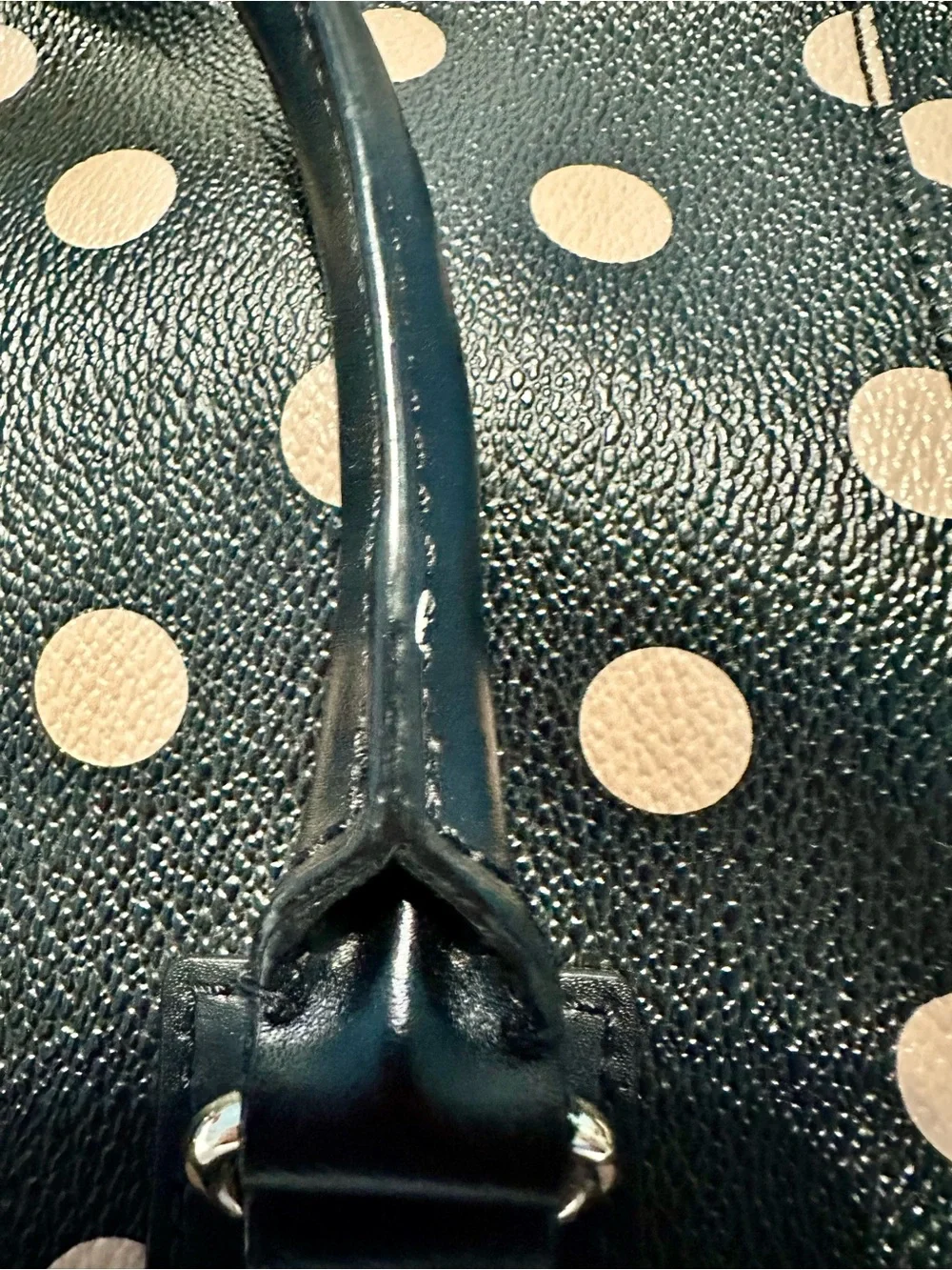 kate spade Camryn Wellesley Black & Cream Polka Dot Handbag W/ Matching Wallet